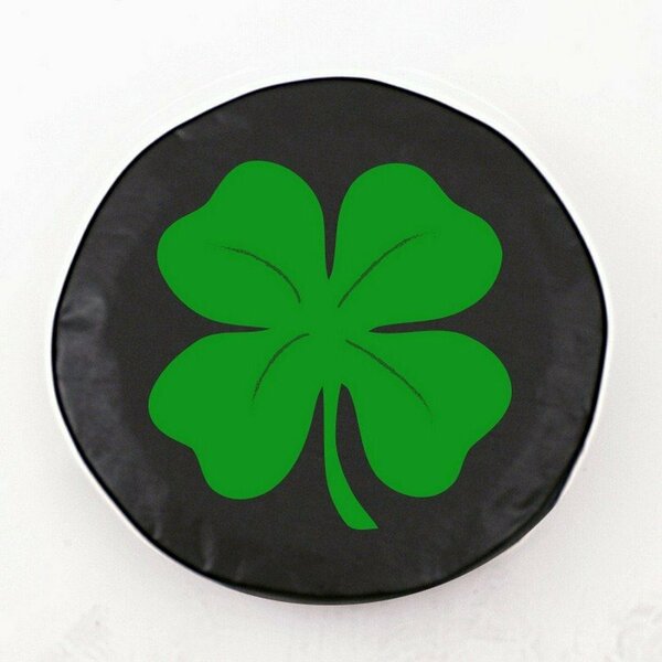 Holland Bar Stool Co 30" x 10" 4-Leaf Clover Tire Cover TCE104LfClvBK